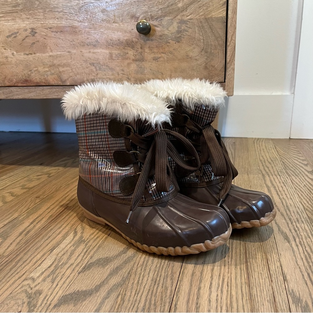 Sporto all weather rain and snow booties with fur